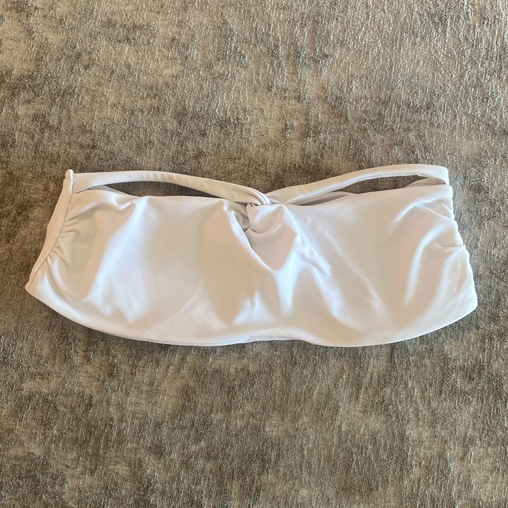 Zaful size Small white bandeau bikini top. {1112}
